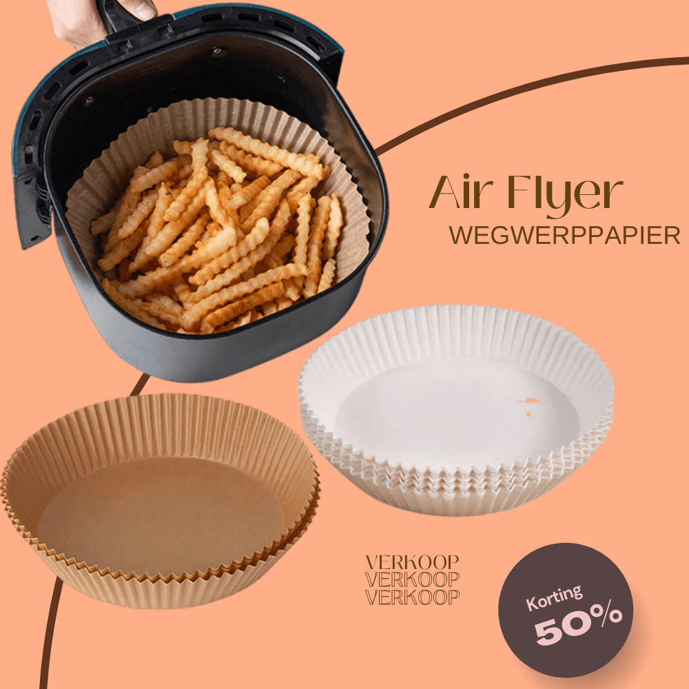 Paperthin™ | Wegwerppapier voor Airfryer (50+50 GRATIS)