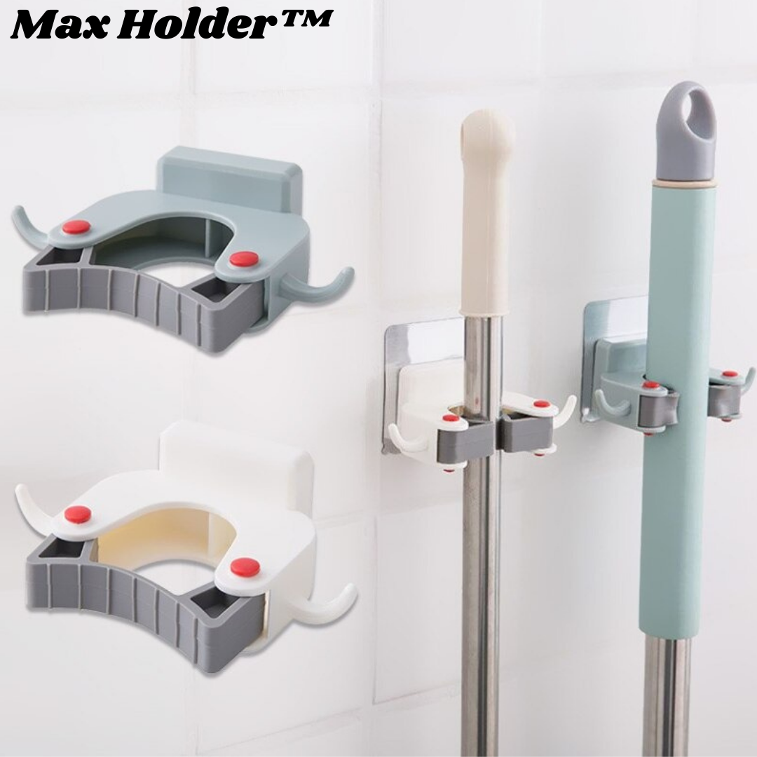 Max Holder™ Zelfklevende Mop en Bezem Houder (2+2 GRATIS!)
